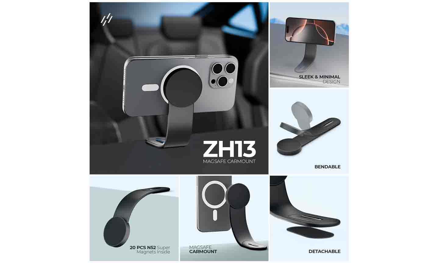 Heatz ZH13 MagSafe Car Phone Holder