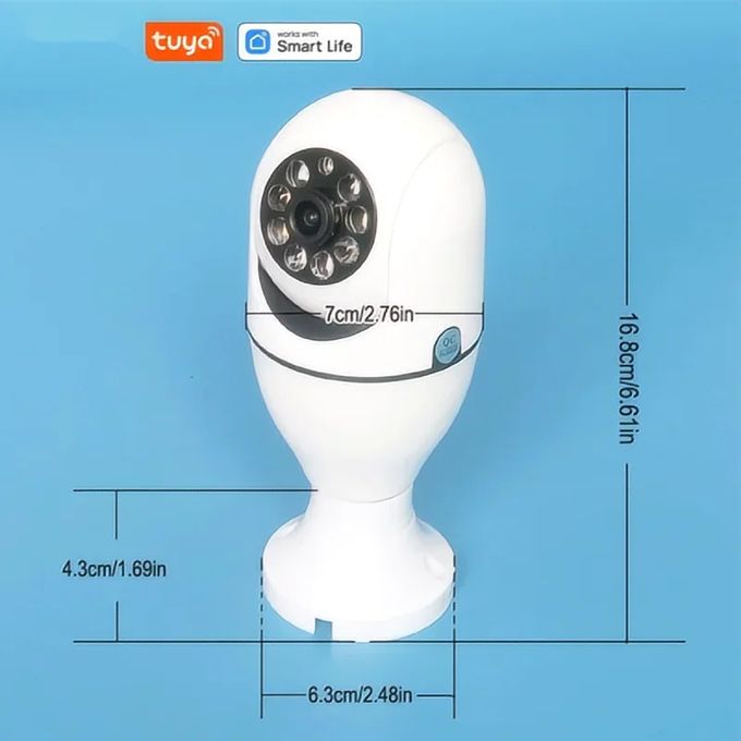 HD Night Vision Bulb WiFi Security Camera with Two-Way Audio Support — product view 2