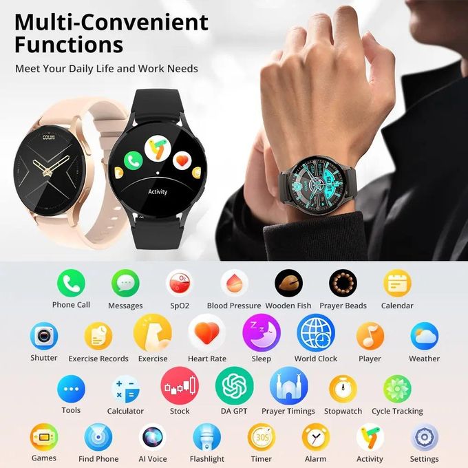 Colmi i28 Ultra Smartwatch – 1.43 Inches – Gold