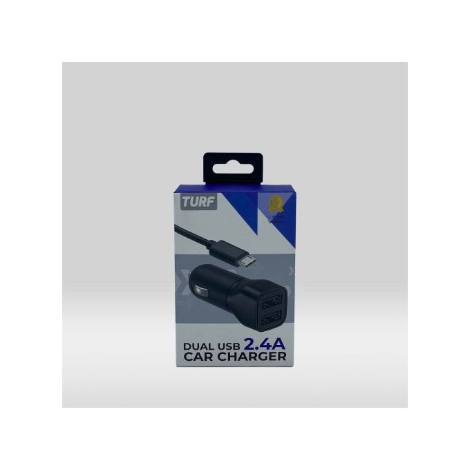 Turf Dual USB Car Charger – 2.4A in Black in kumasi