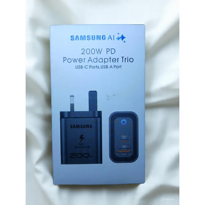 200W PD Ultra-Fast Type-C to Type-C Charger – Black