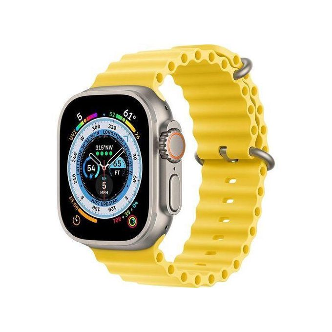 2.2-Inch Full Touchscreen Smartwatch - Compatible with Android & iOS - Yellow