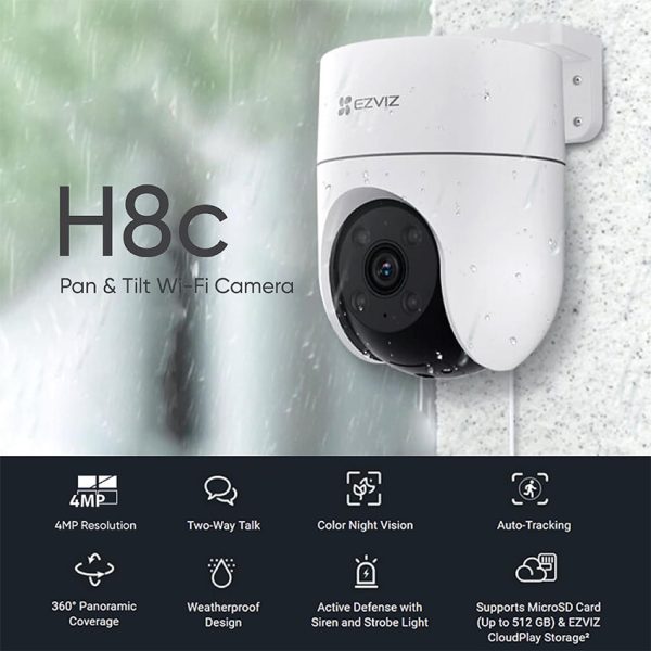 3MP EZVIZ Wi-Fi Camera with Pan and Tilt Feature