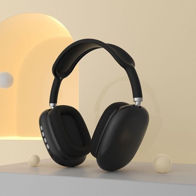 Buy Wireless Headphones Bluetooth Noise-Cancellation Headsets Stereo Sound Heavy Bass Earphones for Phone PC gaming headset on Head in Kumasi — product view 3