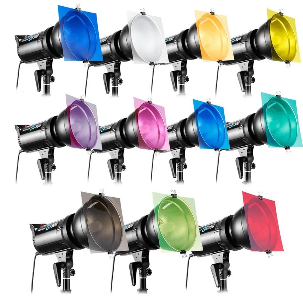 11-Color Strobe and Video Light Filters