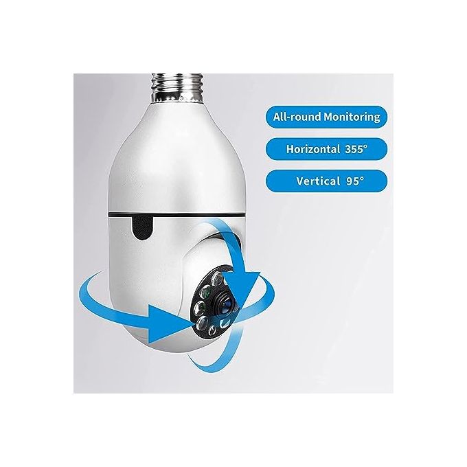 Wireless WiFi Light Bulb Camera for Smart Home Security with IR Night Vision — product view 4