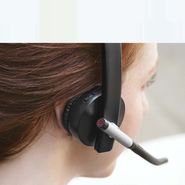 Logitech H820E Wireless Dual Stereo USB Headset – Black