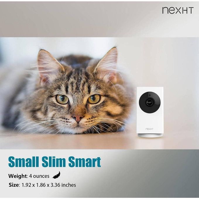 Nexht 2K Pan-Rotating 180° Outdoor/Indoor Wired WiFi Security Camera for Home – White