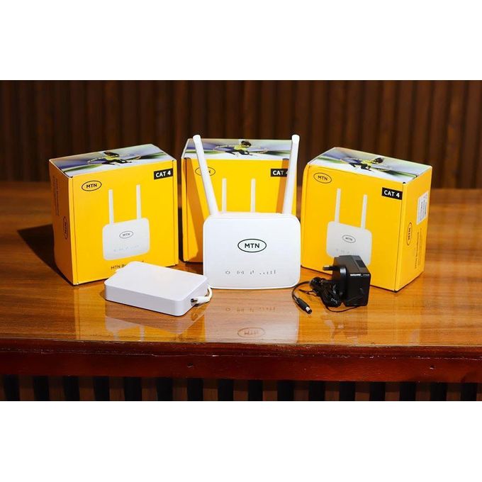 MTN Universal 4G+/5G Broadband Router (CAT 4) with Backup Battery – White