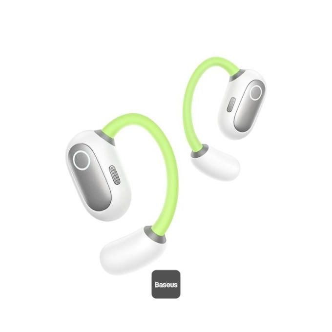 Baseus Eli Sport 1 Open-Ear Wireless Earbuds – IPX4 Waterproof, TWS, ENC Microphones, and Removable Neckband in Aurora Green — product view 2
