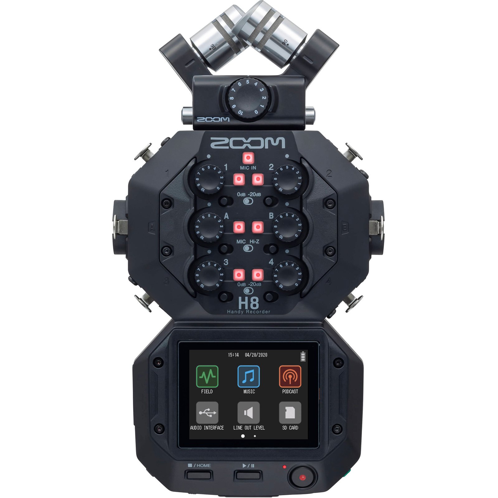 Zoom H8 Portable Handy Recorder with 8 Inputs and 12 Tracks