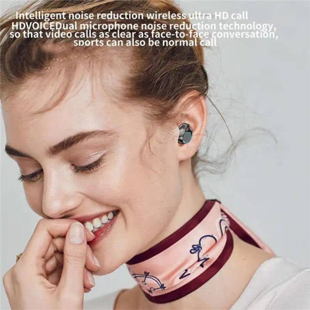 Wireless Bluetooth Earphones Transparent Touch Intelligent Digital Display Headset HiFi Headphone Noise Reduction Gaming Earbuds In Kumasi