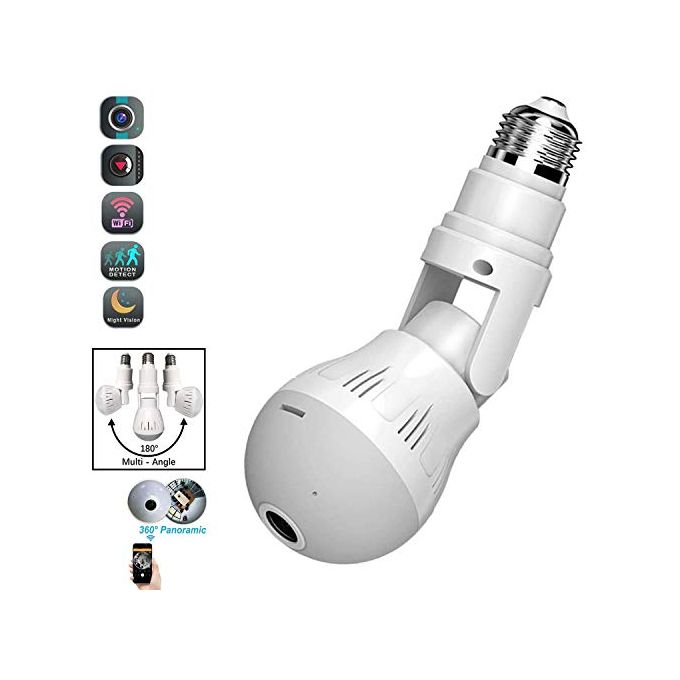 360-Degree Surveillance Light Bulb - White
