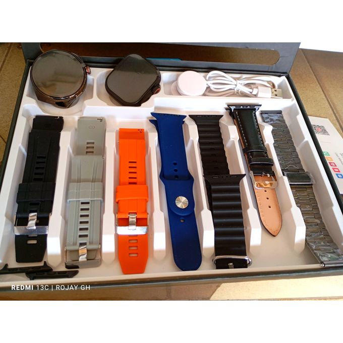 D13 GS Smart Watch – Black, Featuring 2 Dials and 7 Additional Straps (Includes 2 Smart Watches) — product view 3