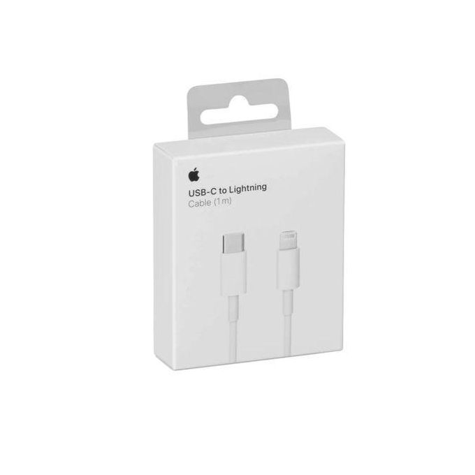 White Type-C to iPhone Lightning Charging Cable