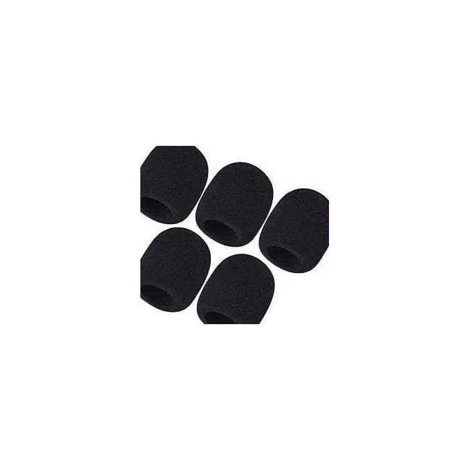 Set of 5 Black Microphone Foam Covers