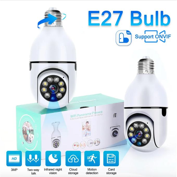 E27 Bulb Security Camera – HD Home Surveillance with WiFi and Full Color Night Vision — product view 2