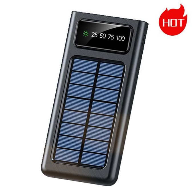 30000mAh Black 4-in-1 Solar Power Bank