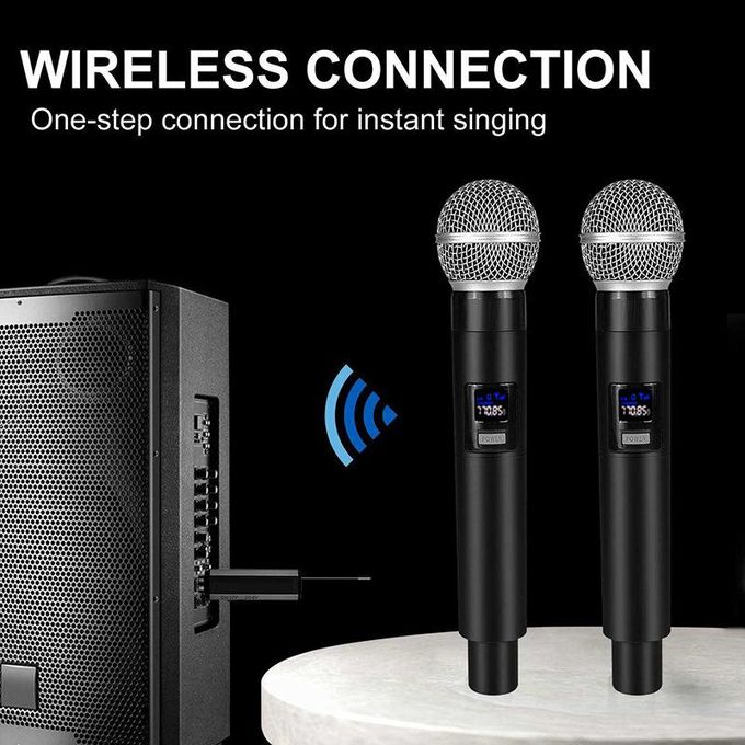 Rechargeable Wireless Microphone – 2 Handheld Microphones — product view 4