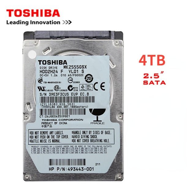Buy TOSHIBA 2.5″ SATA2 Laptop Notebook Internal 1T 2T 4T HDD Hard Disk Drive 5400-7200RPM disco duro interno in Kumasi — product view 4