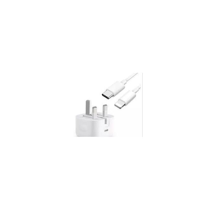 White 3-Pin Charger for iPhone 14 Pro Max