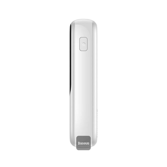 Baseus Qpow Pro 10000mAh Fast Charge Power Bank with Digital Display – 20W iPhone Edition, Includes 0.3m Type-C 3A Charging Cable – White