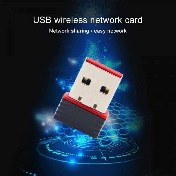 Compact 802.11n Wi-Fi USB Adapter – 150Mbps Wireless Network Dongle – Black