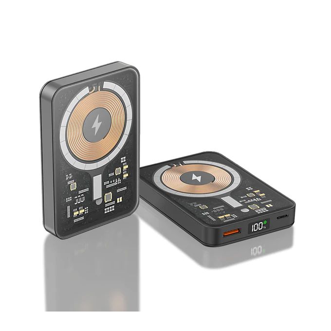 Compact Wireless Power Bank – Black