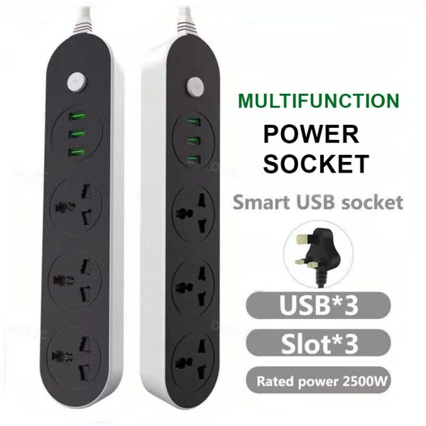 Eldo RFK-T56 Power Strip SP-3W-2MU2A with 3 USB Ports