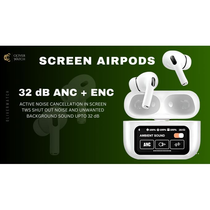 White Touchscreen In-Ear AirPods Pro with ENC/ANC