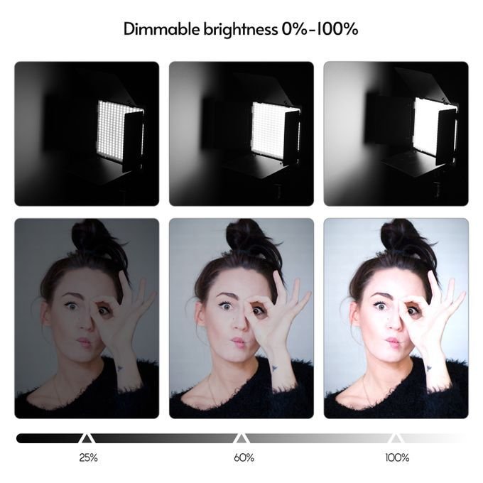 Professional Photography Light Panel, 600LED Video Light — product view 4