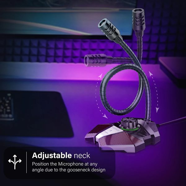 Vertux Ultra-Sensitive Omni-Directional Gaming Microphone with Volume Adjustment
