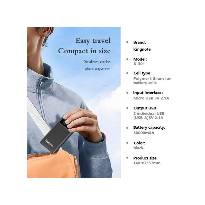 Kingnote 30,000mAh Portable Power Bank