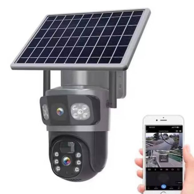 Eseecloud Dual Lens Solar Camera with Rechargeable 4G SIM Card – Black