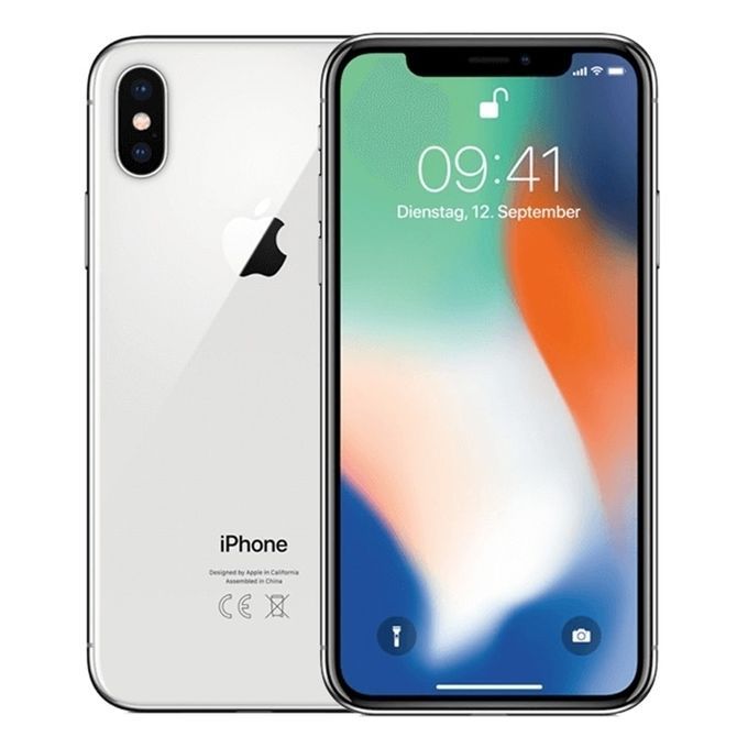 Apple iPhone X – 64GB Storage – 3GB RAM – Silver with Case and Screen Protector