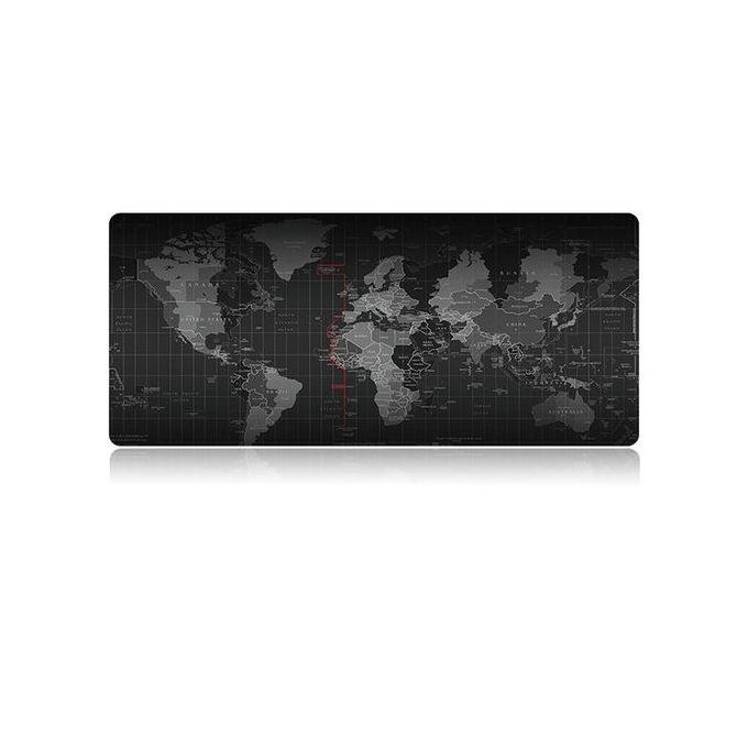 Non-Slip World Map Design Gaming Mouse Pad and Keyboard Mat, Dimensions: 60 x 30cm