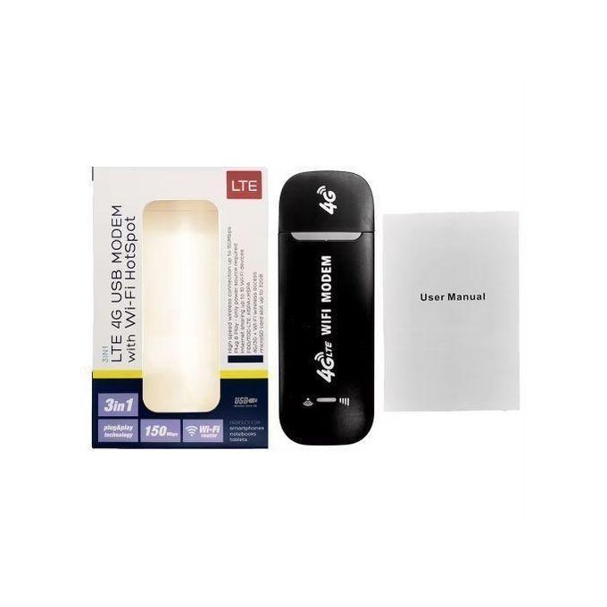 150Mbps 4G LTE Wireless USB Modem Stick – Mobile Broadband Router for Home and Office with 4G SIM Card and WiFi Adapter — product view 4
