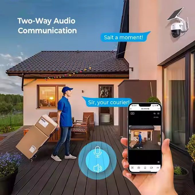 Solar-Powered Outdoor HD Night Vision Security Camera – Waterproof Design
