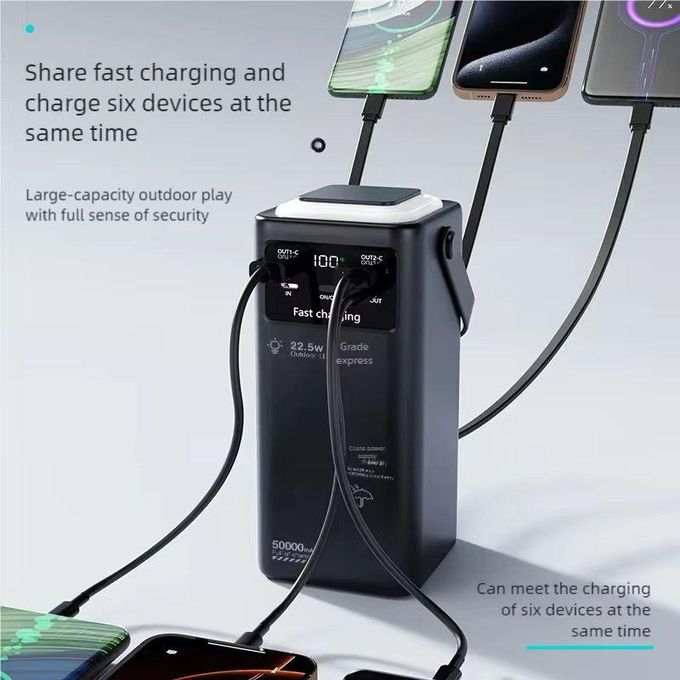 PB10 – 22.5W 50,000 mAh Ultra-Fast Charging Power Bank – Black and White