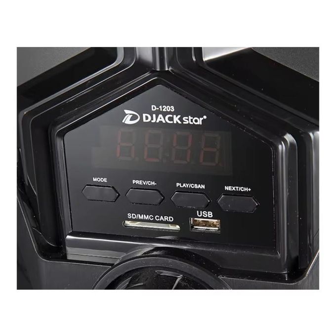 Black Home Theater System with Bluetooth, USB, and AC/DC Power