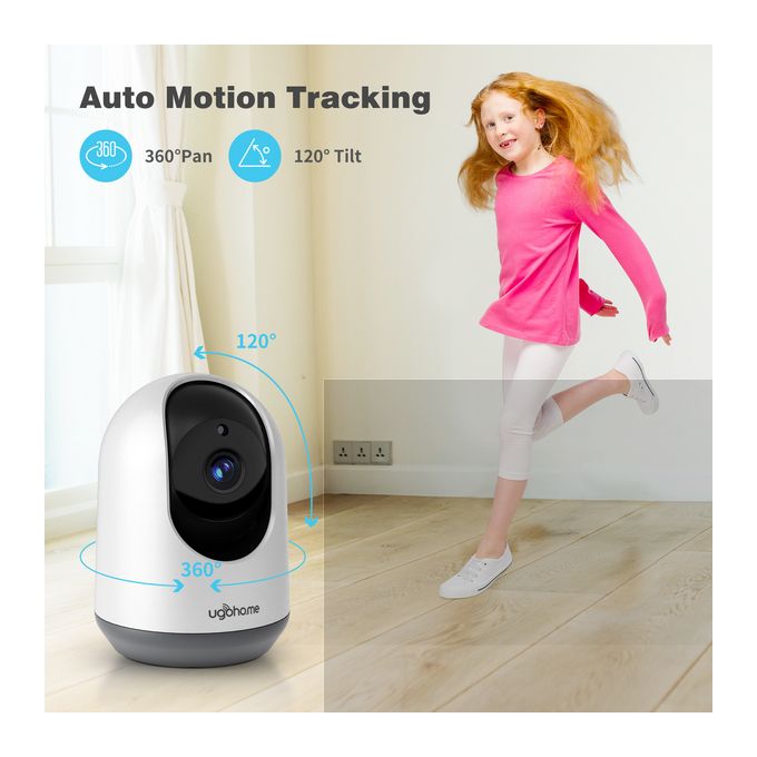 UGOHO.ME 2K QHD Home Security Camera with Pan, Tilt, and Zoom Features