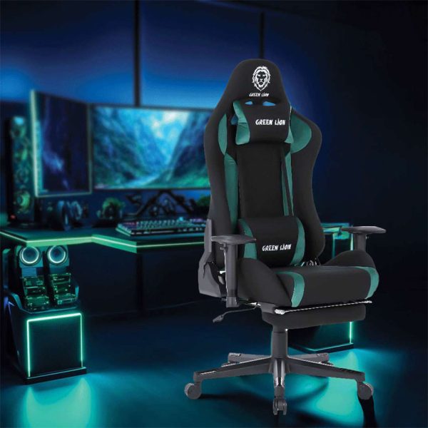 Black Green Lion Gaming Chair 2