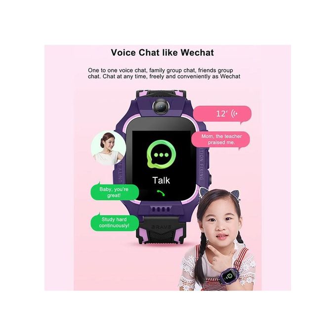 Red Q19 Kids Smart Watch Bracelet with LBS Location Tracking, SOS Feature, Camera, Phone, and Voice Chat — product view 4