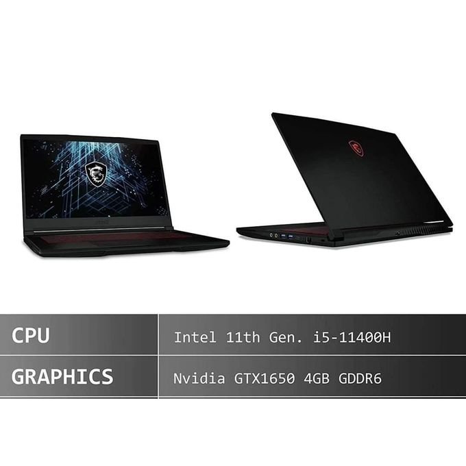 Msi 2021 Newest Model Gaming Laptop – GF63 Thin 11SC-693 With Backlight Keyboard – Core i5-11th Gen-256GB SSD-16GB RAM-15.6′ – Windows 11 Home – Black in Kumasi