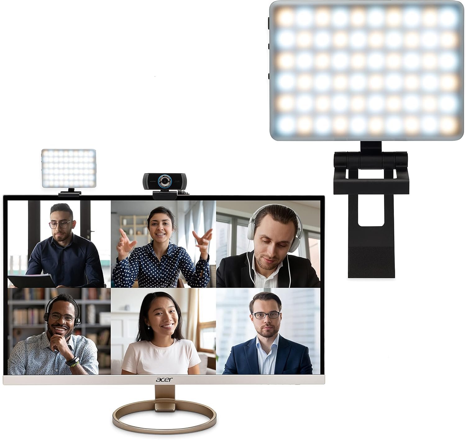 Buy HumanCentric Video Conference Lighting Kit, Camera Light for Zoom Meetings, Streaming Video Face Light, Easy Setup for Remote Work, Computer Monitor or Laptop Light for Video Conferencing in Kumasi