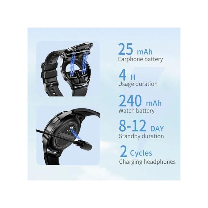 Two-in-One Smartwatch and True Wireless Earbuds