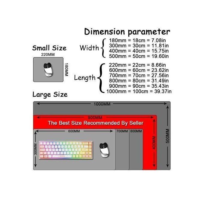 Extra-Large Abstract Mouse Pad, Dimensions: 300 x 700 x 2 mm