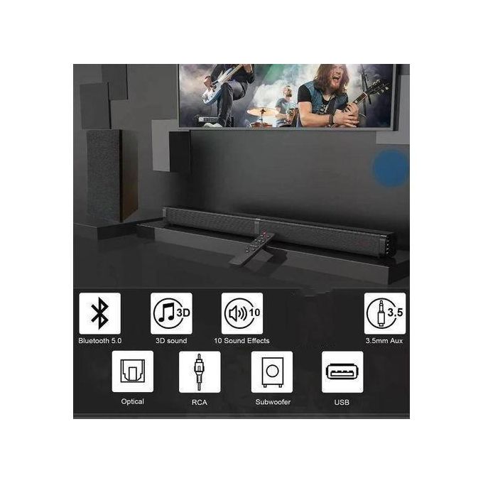 High-Quality Soundbar with Deep Bass Subwoofer + Complimentary Steam Iron