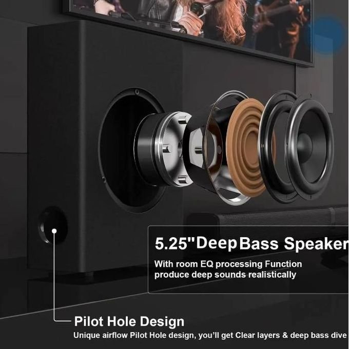 9500W 2025 – High-Performance Professional Bass Subwoofer Soundbar – Black (GERMAN STANDARD) in kumasi