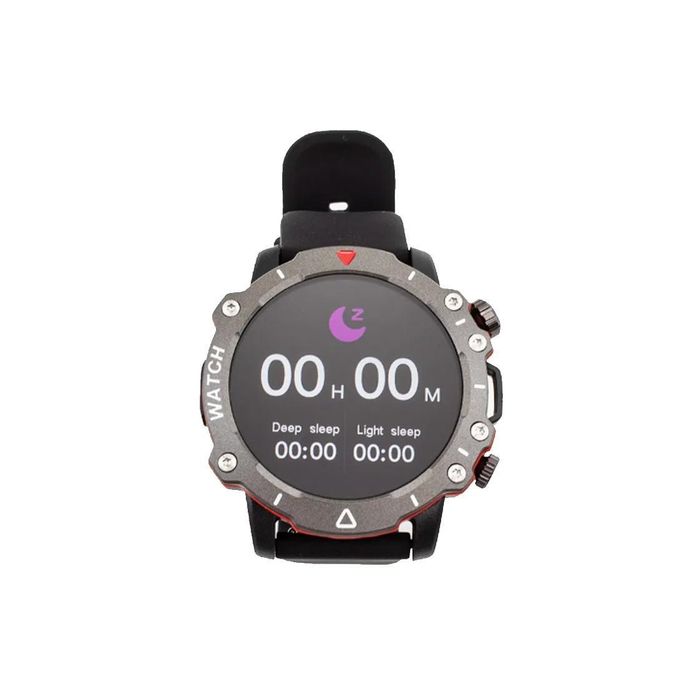 LG78 Pro 1.54″ Full Touchscreen Smartwatch with Wireless Charger (App: hryfine) – Black